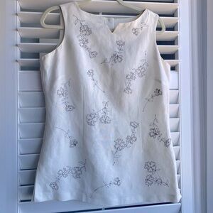 Rena Rowan Cotton Blouse Top Sleeveless